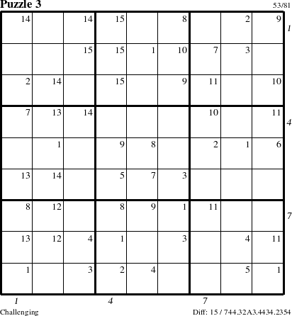 Step-by-Step Instructions for Puzzle 3 with all 15 steps marked