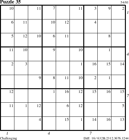 Step-by-Step Instructions for Puzzle 35 with all 16 steps marked