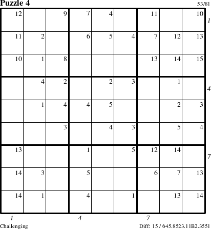 Step-by-Step Instructions for Puzzle 4 with all 15 steps marked