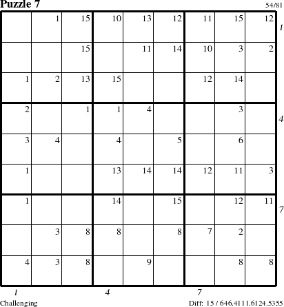 Step-by-Step Instructions for Puzzle 7 with all 15 steps marked