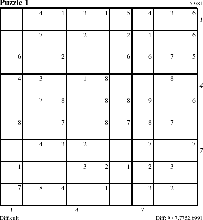 Step-by-Step Instructions for Puzzle 1 with all 9 steps marked