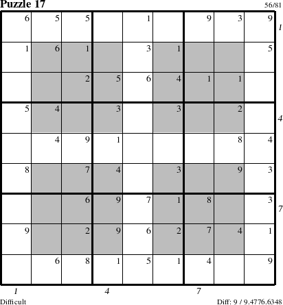 Step-by-Step Instructions for Puzzle 17 with all 9 steps marked