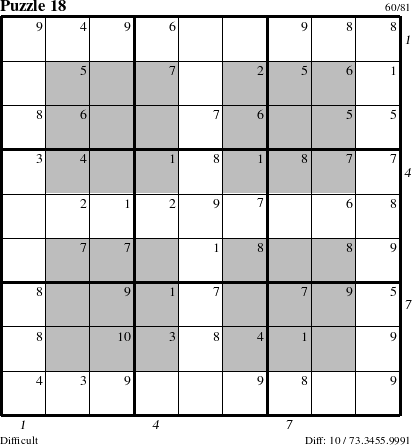 Step-by-Step Instructions for Puzzle 18 with all 10 steps marked