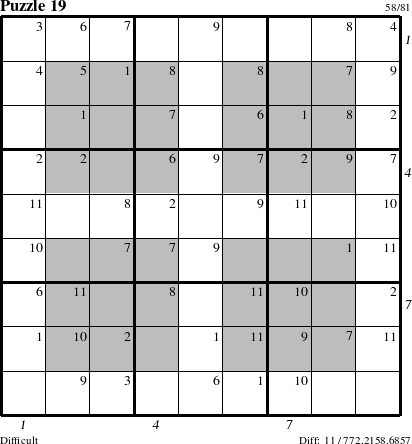 Step-by-Step Instructions for Puzzle 19 with all 11 steps marked