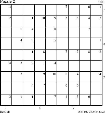 Step-by-Step Instructions for Puzzle 2 with all 10 steps marked