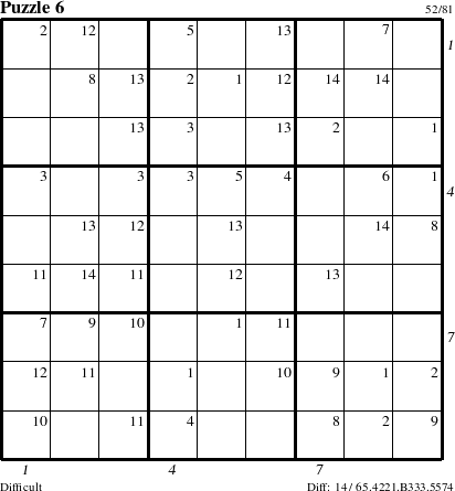 Step-by-Step Instructions for Puzzle 6 with all 14 steps marked