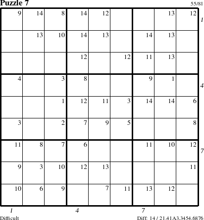 Step-by-Step Instructions for Puzzle 7 with all 14 steps marked